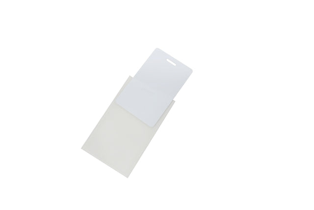 ID-CARD TRANSPARENT HOLDER/COVER/SKIN. CHEMICAL RESISTANT. MADE OF POLYURETHANE