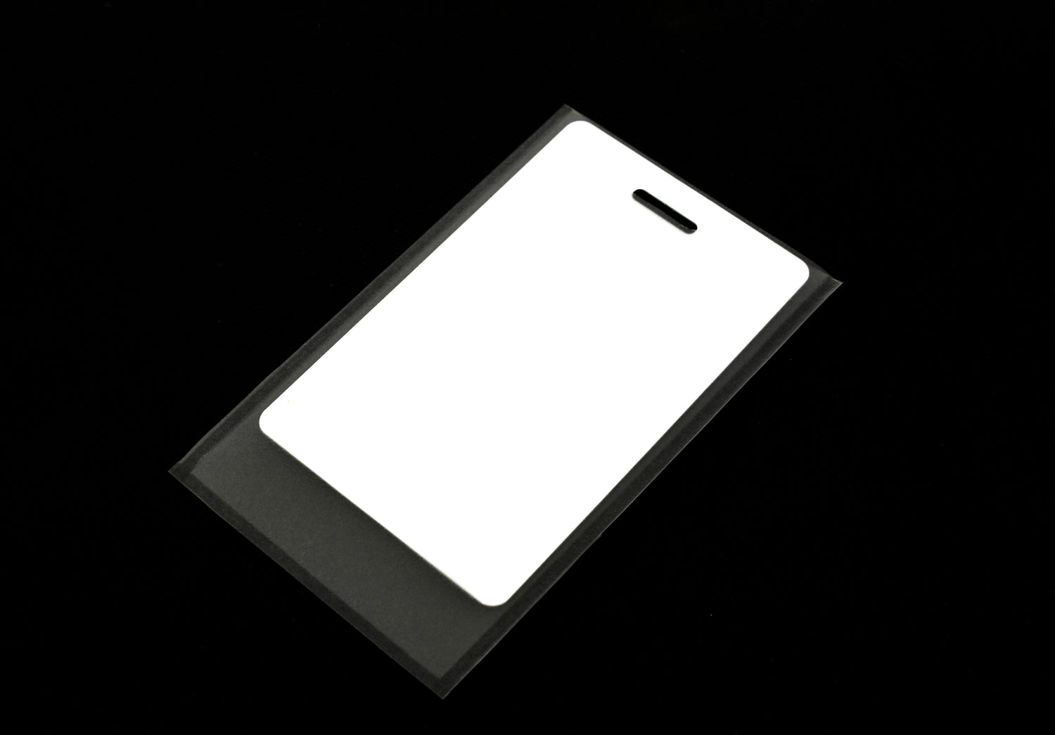 ID-CARD TRANSPARENT HOLDER/COVER/SKIN. CHEMICAL RESISTANT. MADE OF POLYURETHANE