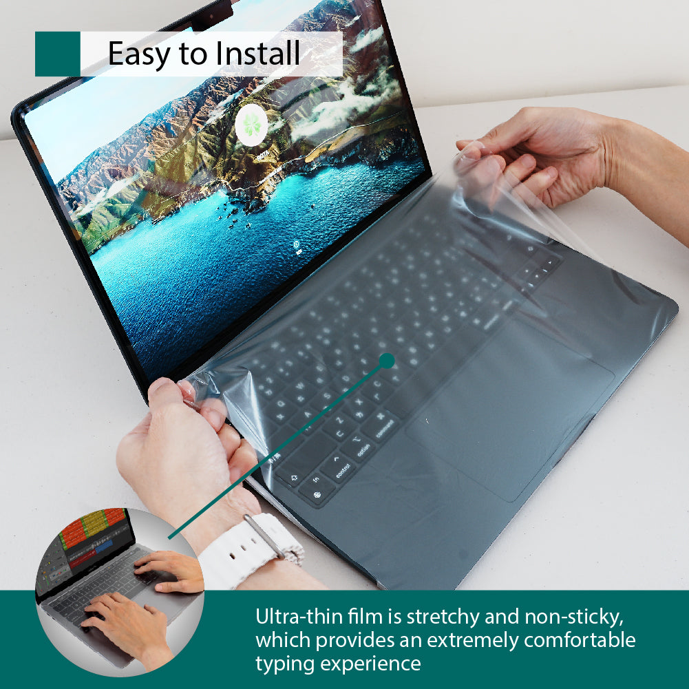 Universal Laptop Keyboard and Touchpad Cover MacBook Air M2, M3, M4 - with touch ID support