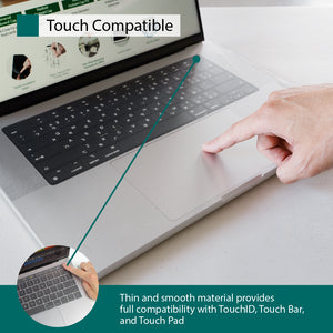Universal Laptop Keyboard and Touchpad Cover MacBook Air M2, M3, M4 - with touch ID support