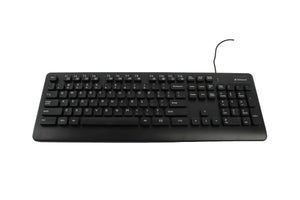 Waterproof Wired Full-Size Keyboard, Black, US 