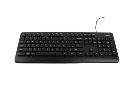 Waterproof Wired Full-Size Keyboard, Black, US 