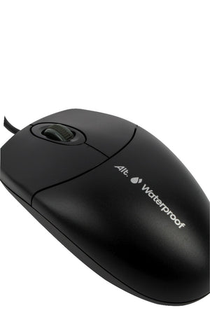 Waterproof Wired Mouse, Black, Right 